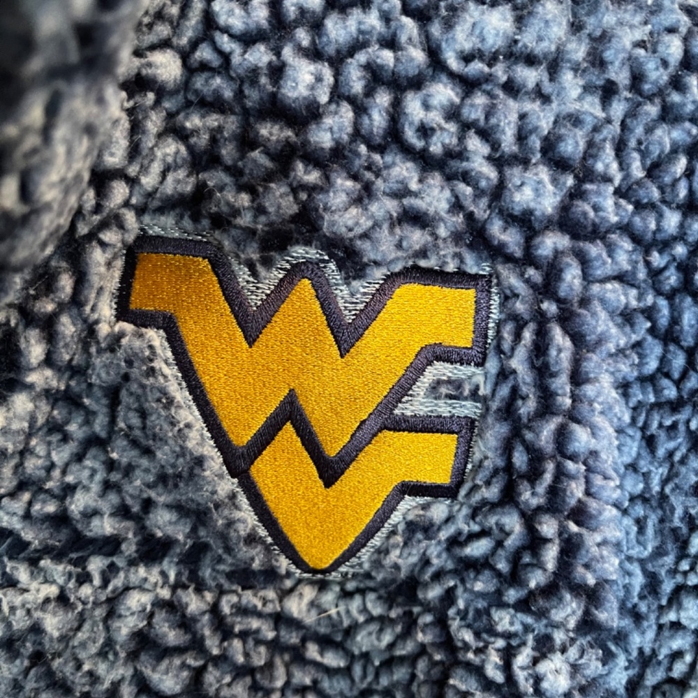 Fuzzy Navy Wvu Half Zip - image 3